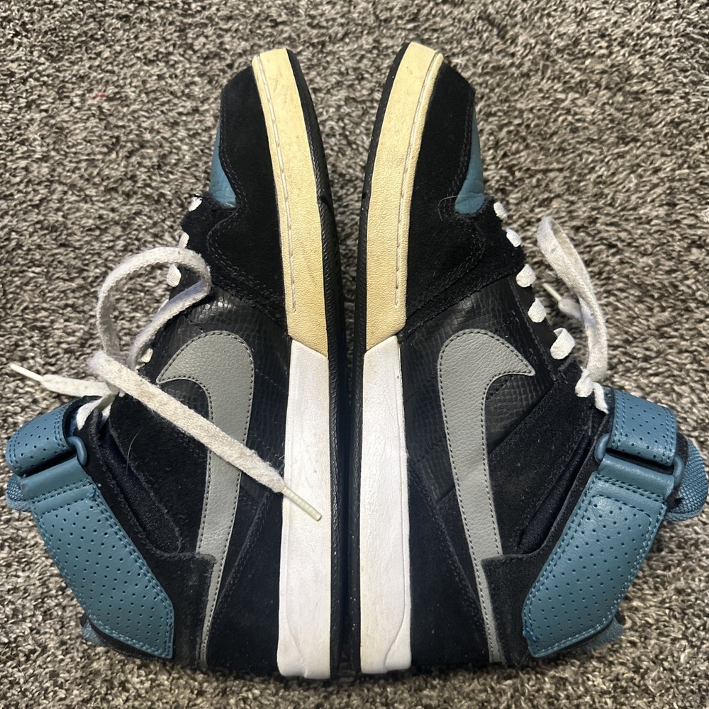 Nike‎ SB Zoom Mogan Mid 2 Shoes Mens Size 9 Black Gray Blue Skate - Picture 3 of 10
